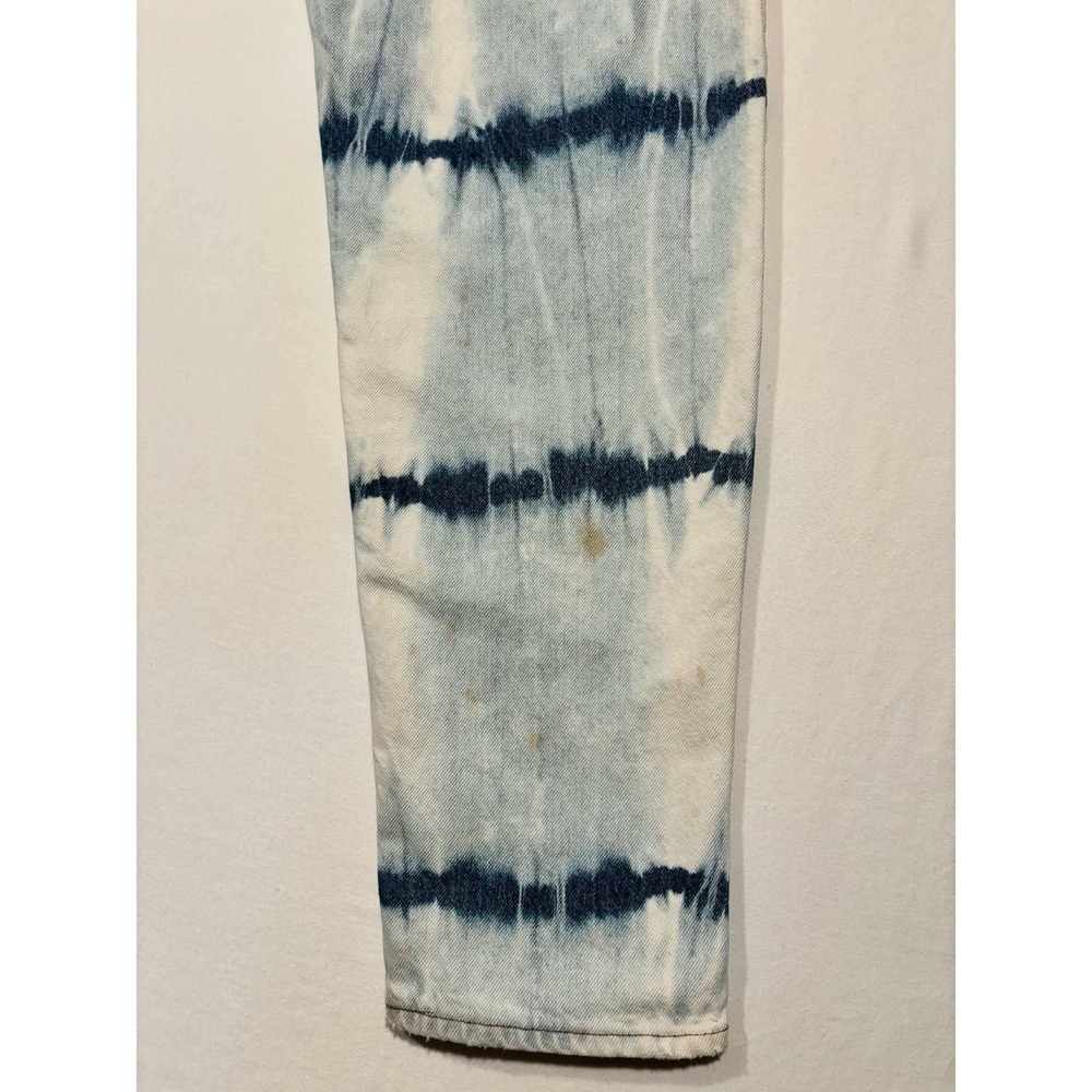 Vintage Levis SilverTab Loose Bleached Tie Dye Striped Jeans Men 30x34 90s Denim - Picture 14 of 16